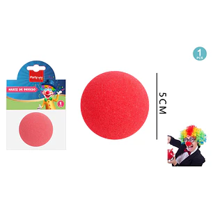 Nariz Esponja Rojo De Payaso Halloween