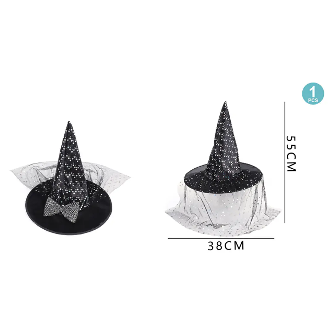 Sombrero De Brujita Brillante Halloween 1