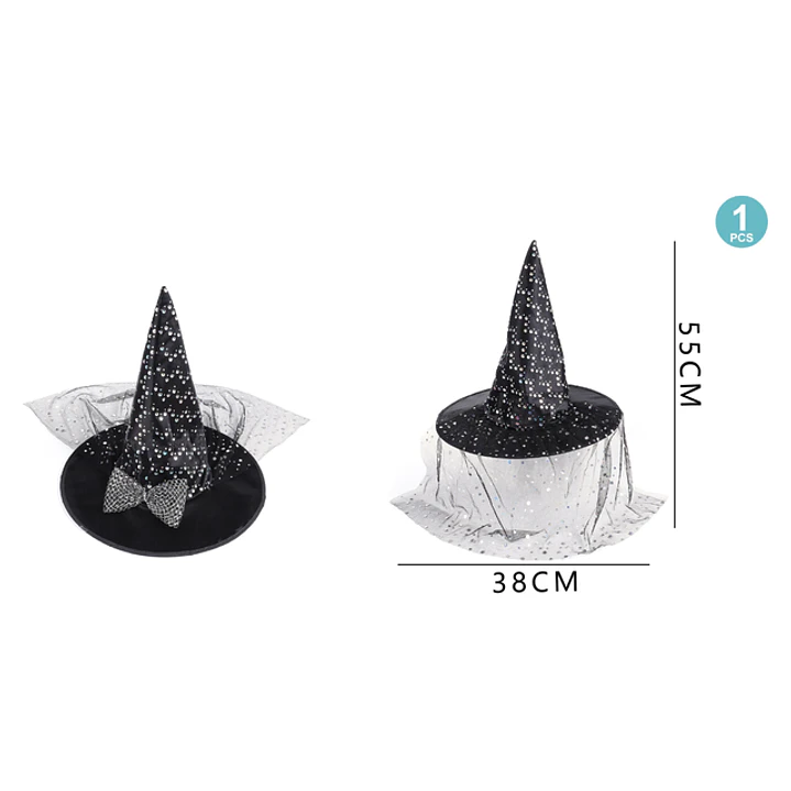 Sombrero De Brujita Brillante Halloween 1