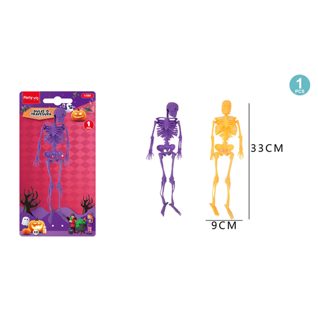 Esqueleto Humano Para Halloween 9X33Cm 1