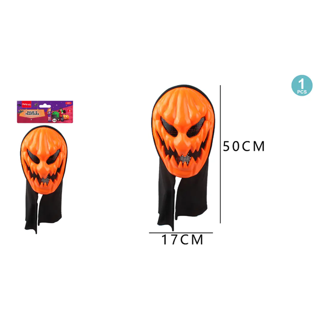 Mascara Con Capucha Calabaza Malavida Halloween 1