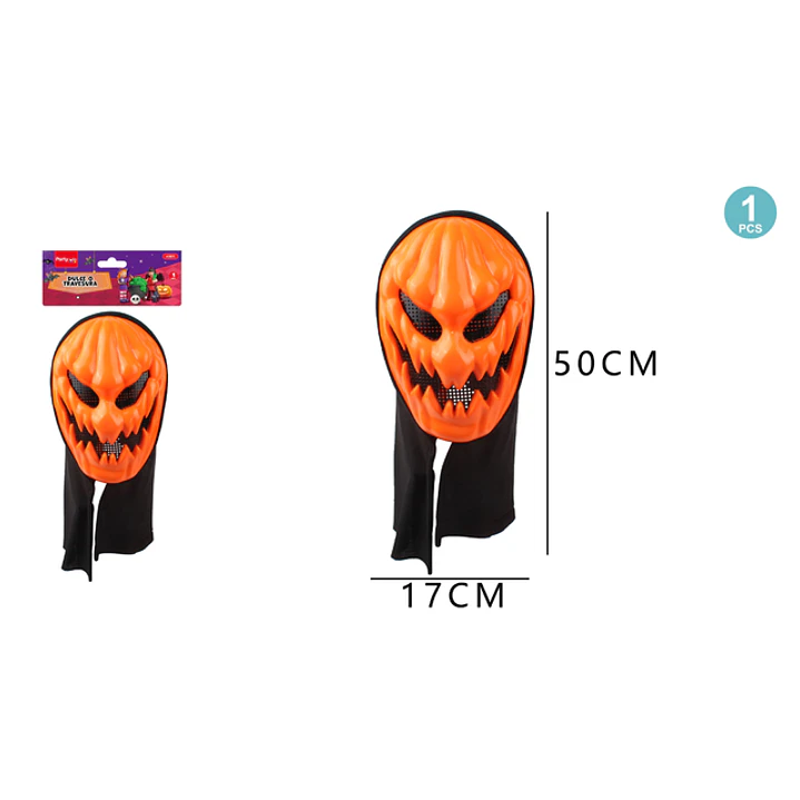Mascara Con Capucha Calabaza Malavida Halloween 1