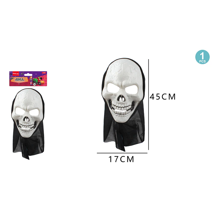 Mascara Con Capucha Esqueleto Halloween 1