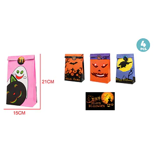 Bolsa De Papel Con Stickers Halloween