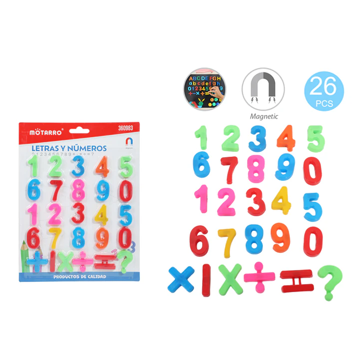 Numeros Magnetico Colores 26 Unidades 1