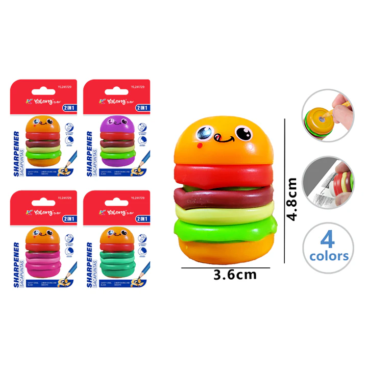 Sacapuntas + Goma Hamburguesa 1