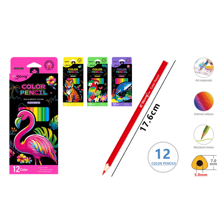 Lapices De Colores 17.6Cm 12 Unidades 1