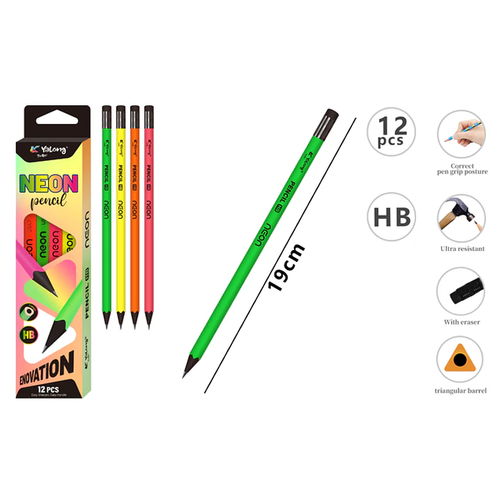 Lapices Grafito Hb 19Cm 12 Unidades 1