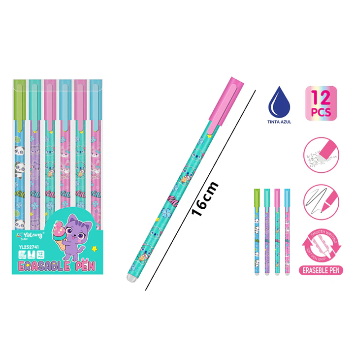 Boligrafos Borrable 16Cm 12 Unidades 1