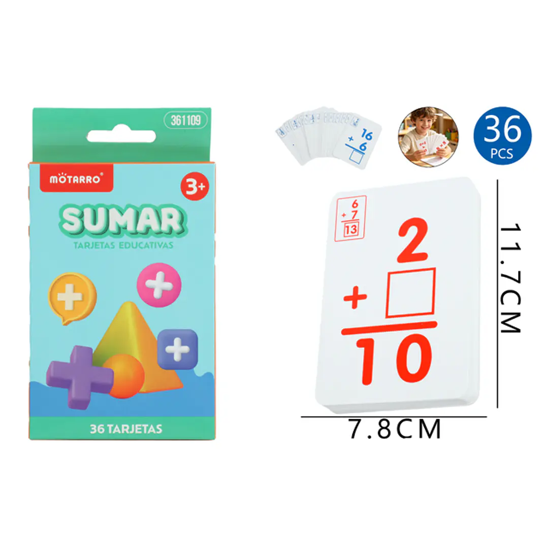 Tarjetas De Aprendizaje Suma 36 Unidades 1