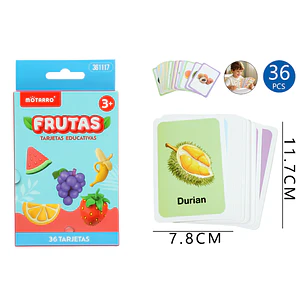 Tarjetas De Aprendizaje Frutas 36 Unidades