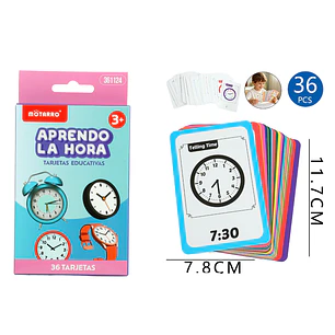 Tarjetas De Aprendizaje Tiempo 36 Unidades