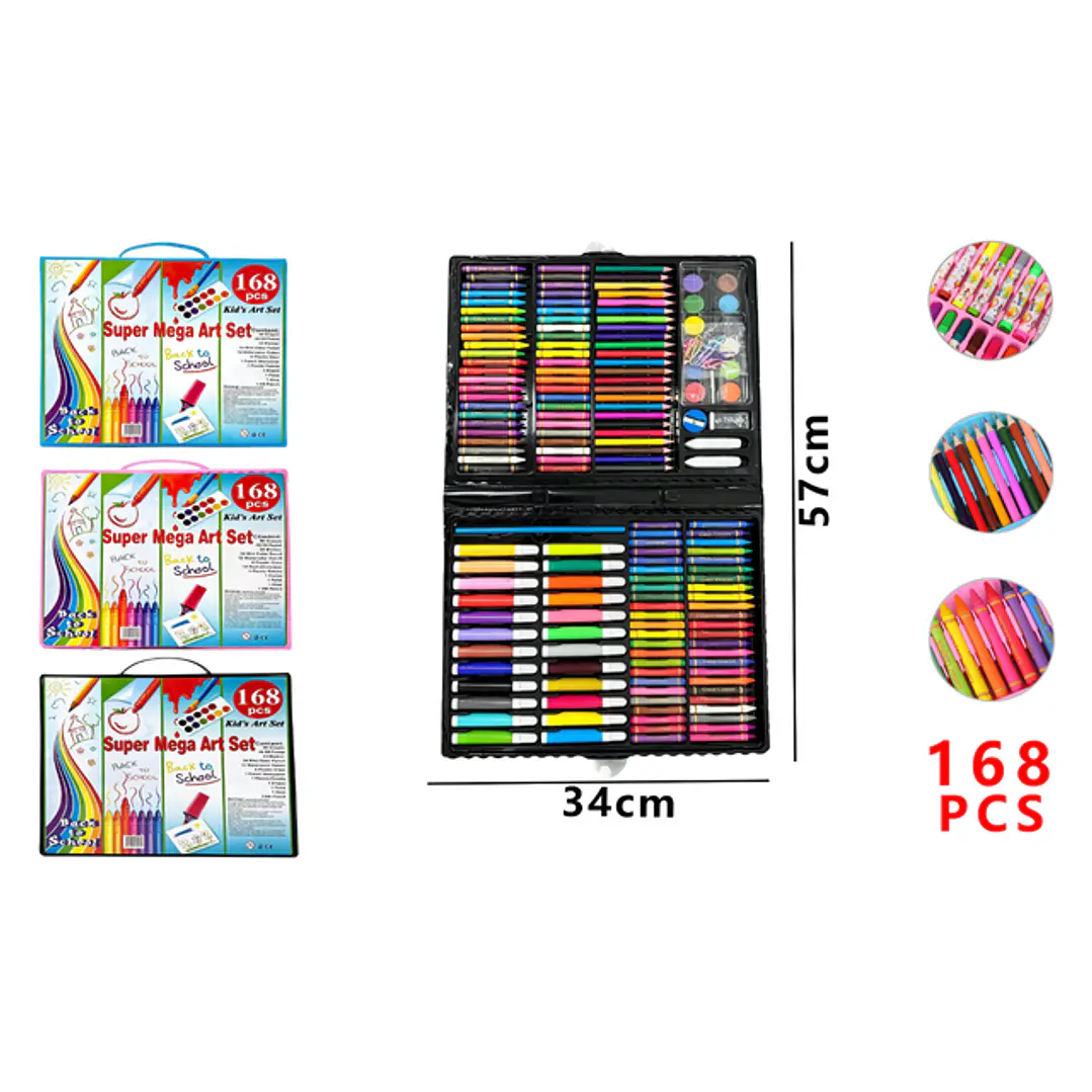 Set De Dibujo 34X57Cm 168 Unidades 1