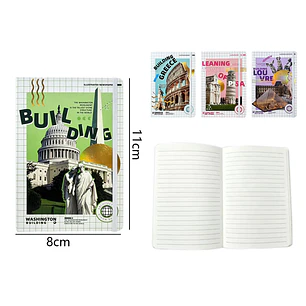 Libreta Edificios Históricos Elástico 80Hojas A7
