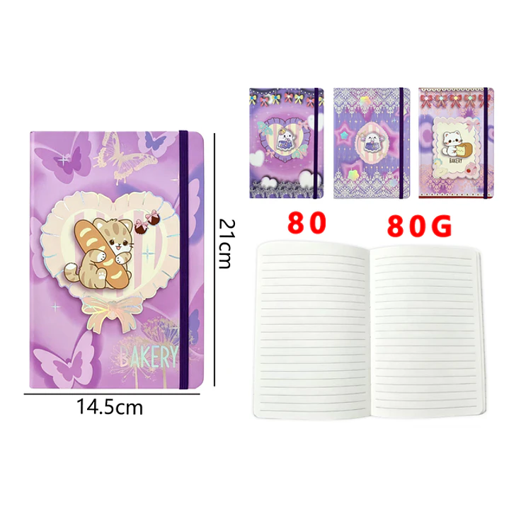 Libreta Elastico 80Hojas A5 1