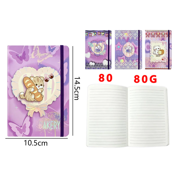 Libreta Elastico 80Hojas A6 1