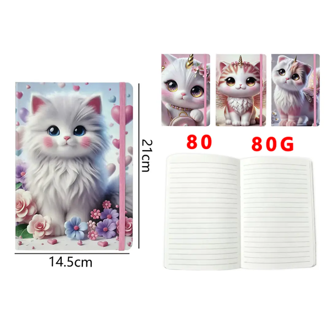 Libreta Elastico 80Hojas A5 1