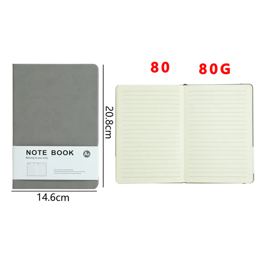Libreta Gris A5 20.8x14.6cm 1
