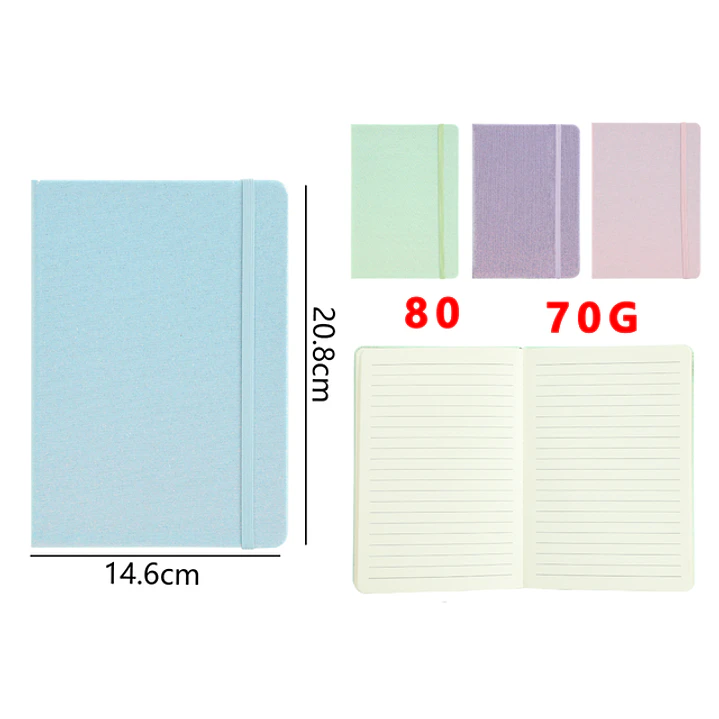 Libreta Elástico Glitter A5 20.8x14.6cm 1