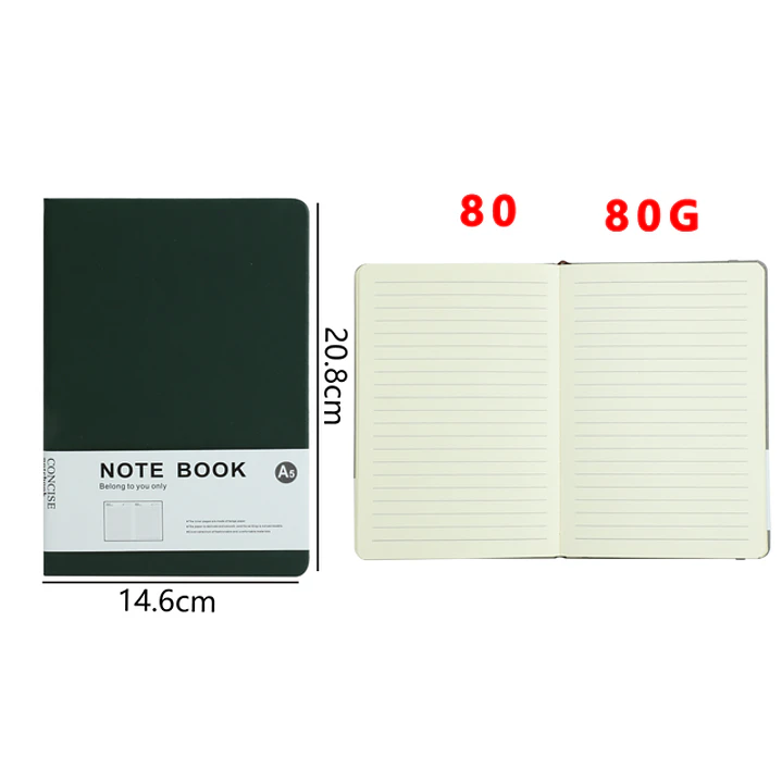 Libreta Verde Oscuro A5 20.8x14.6cm 1