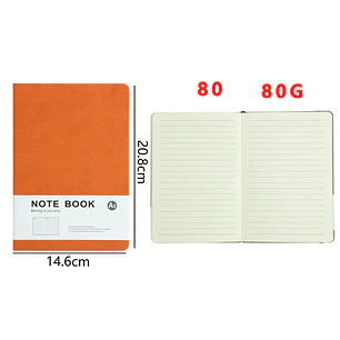Libreta Naranja A5 20.8x14.6cm