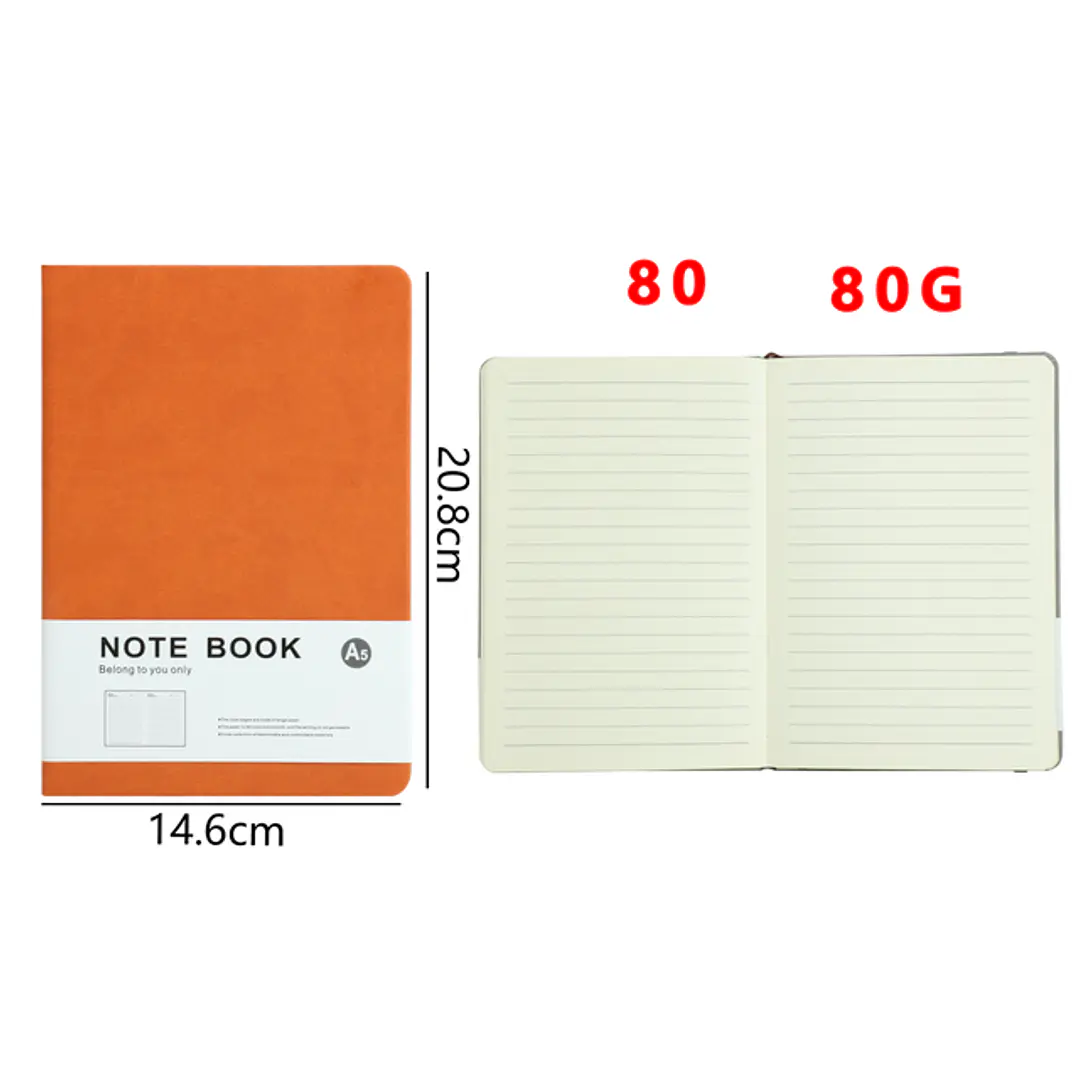 Libreta Naranja A5 20.8x14.6cm 1