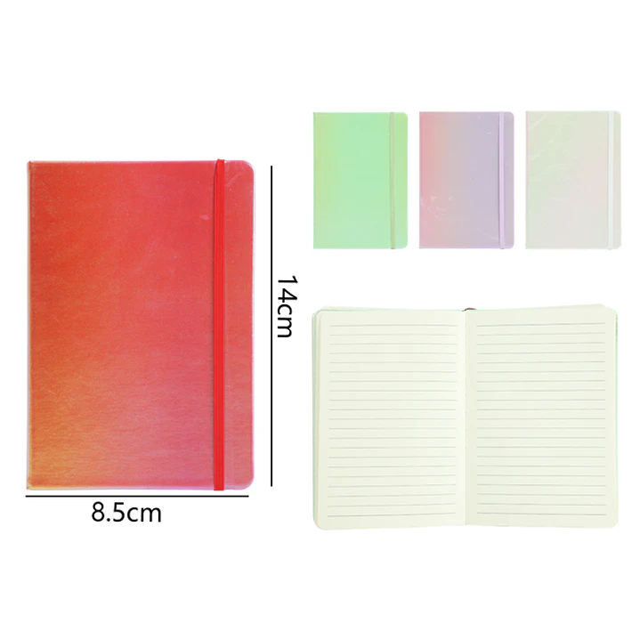 Libreta Elástico Degradado A6 14x8.5cm 1