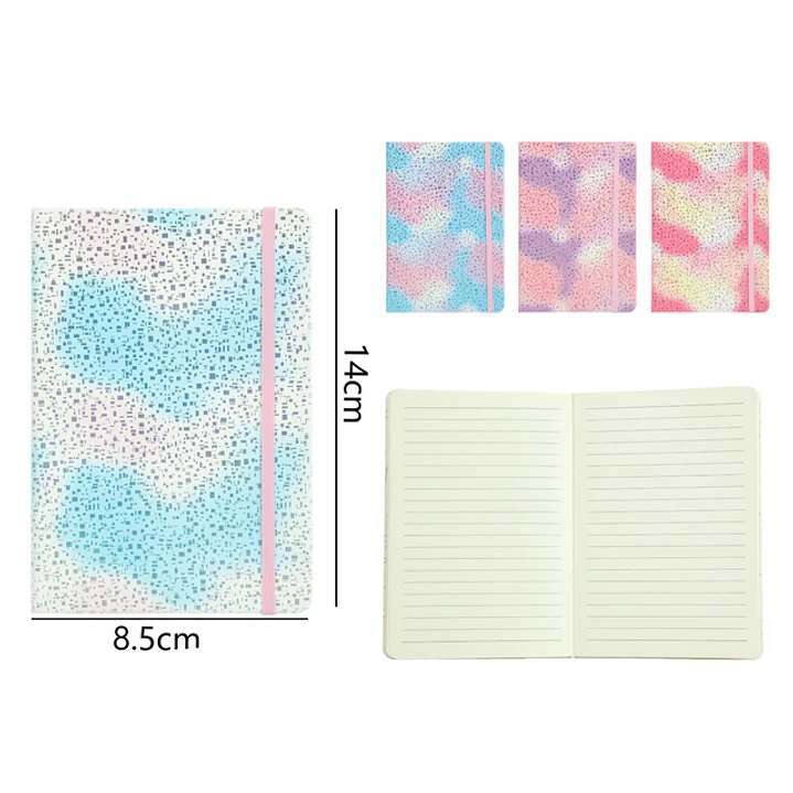 Libreta Elástico Diseño Degradado A6 14x8.5cm 1