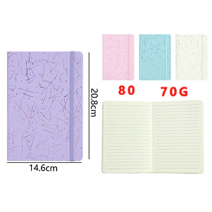 Libreta Elástico Diseño Estrella Fugaz A5 20.8x14.6cm