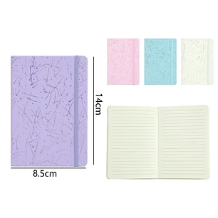 Libreta Elástico Diseño Estrella Fugaz A6 14x8.5cm
