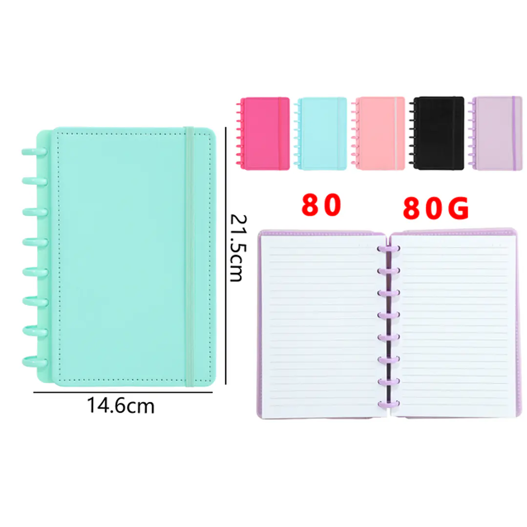 Libreta Color Pastel A5 21.5x14.6cm 1