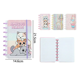 Libreta Amigos Felinos A5 21.5x14.6cm