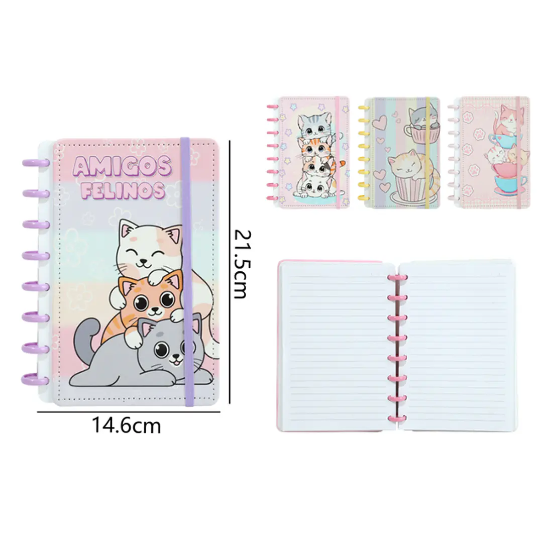 Libreta Amigos Felinos A5 21.5x14.6cm 1