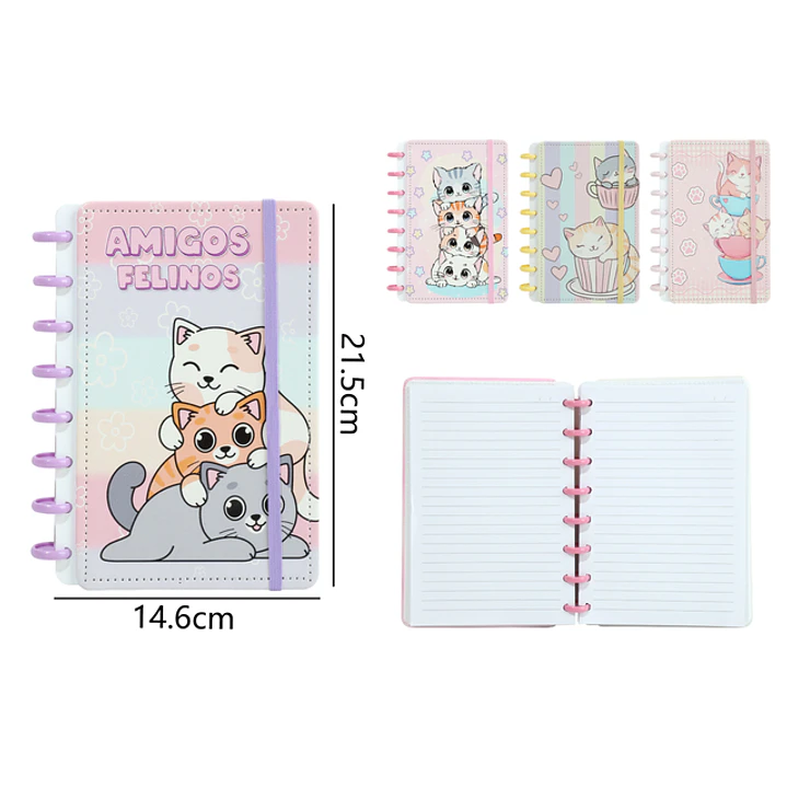 Libreta Amigos Felinos A5 21.5x14.6cm 1