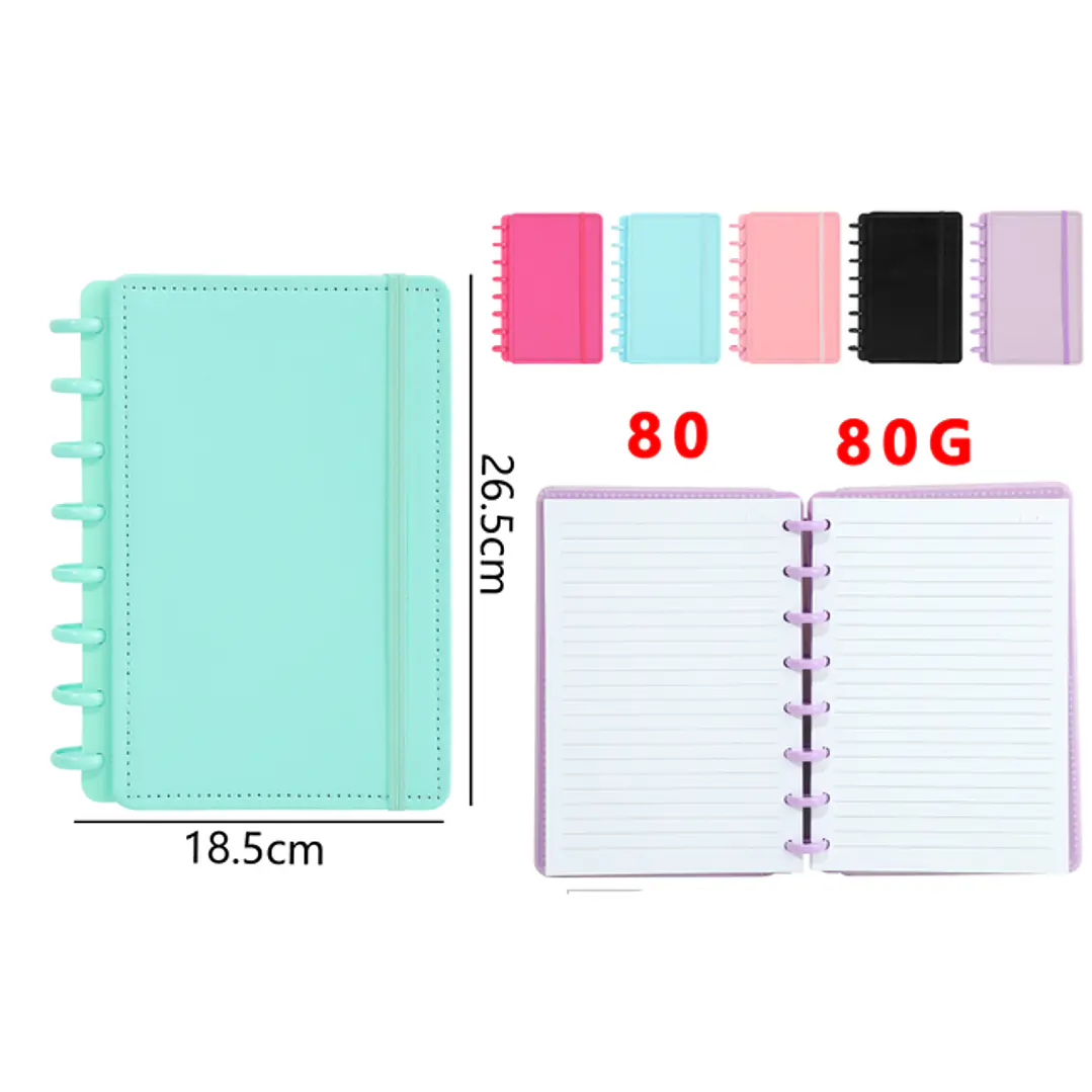 Libreta Color Pastel B5 26.5x18.5cm  1