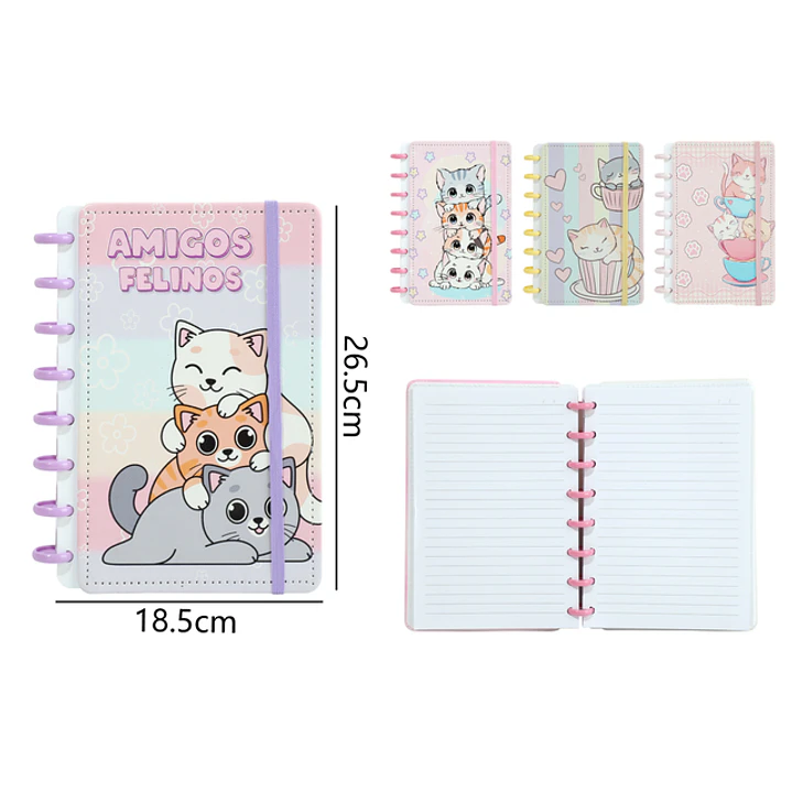 Libreta Amigos Felinos B5 26.5x18.5cm 1