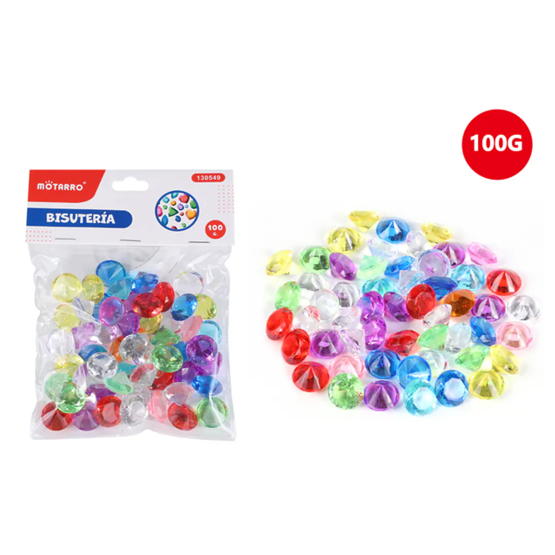 Diamantes Acrilicos De Colores 100G 1