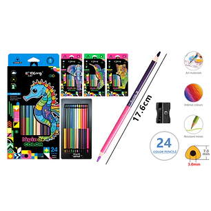 Lapices De Colores Duo 17.6Cm 12 Unidades