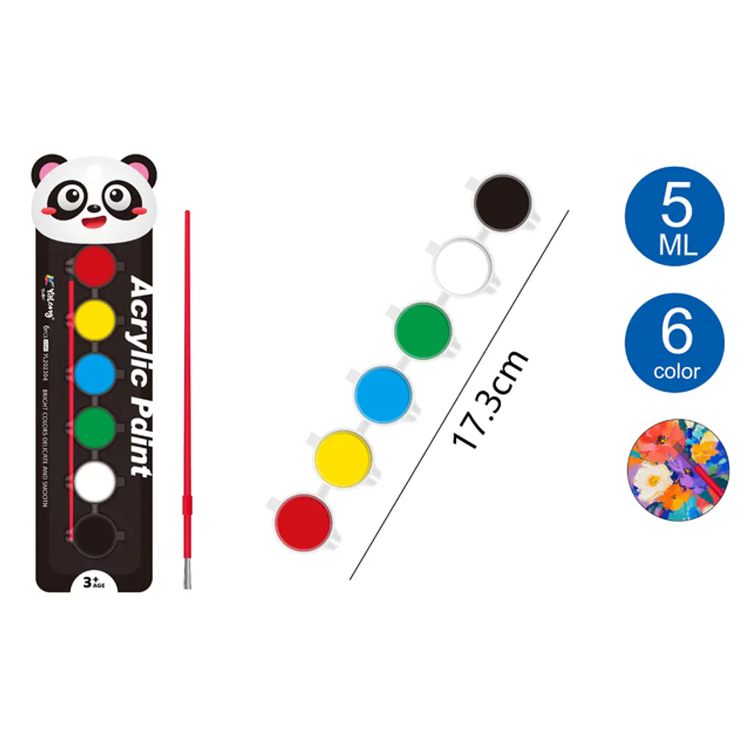 Pintura Acrilico 5Ml 6 Unidades 1