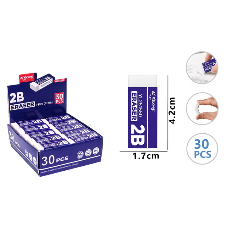 Gomas De Borrar 30 Unidades 1
