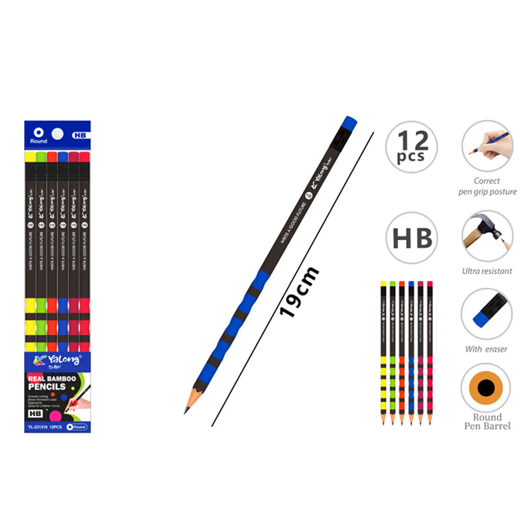 Lapices Grafito Hb 19Cm 12 Unidades 1