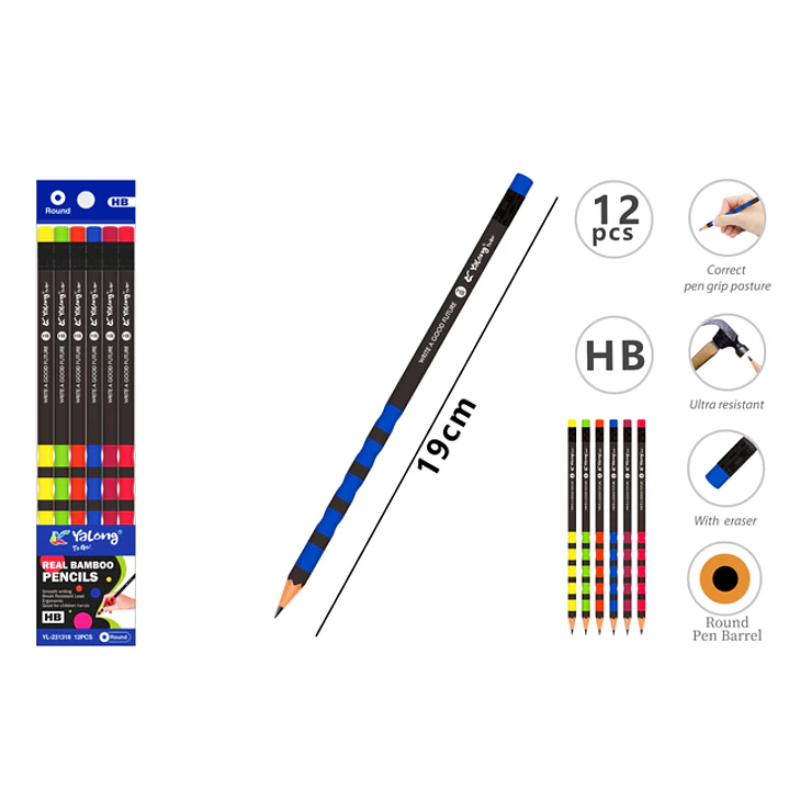 Lapices Grafito Hb 19Cm 12 Unidades 1
