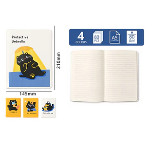 Libreta Gato 80Hojas A5
