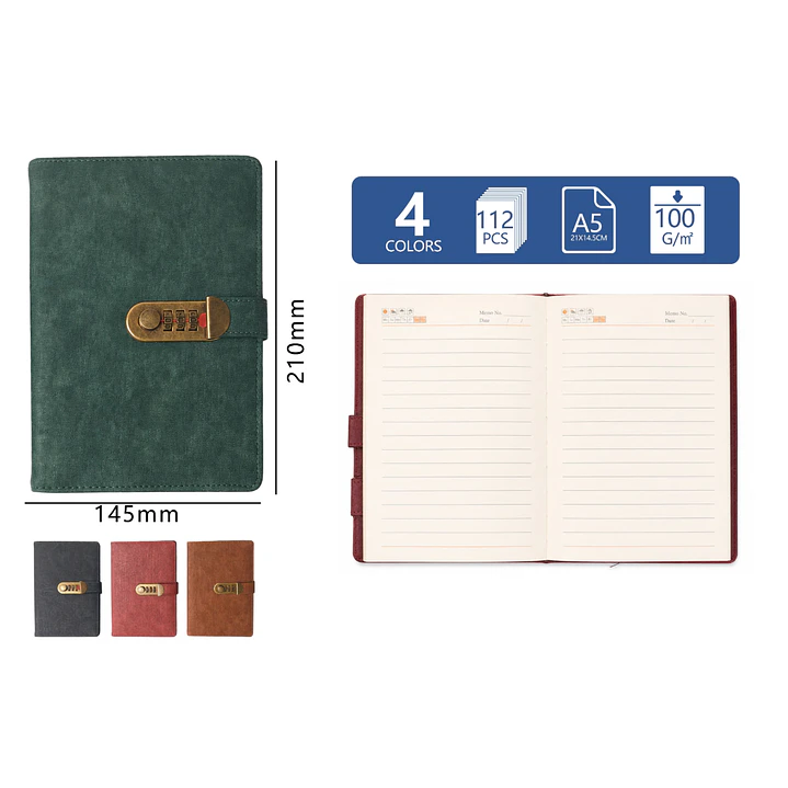 Libreta Con Candado 112Hojas A5 1