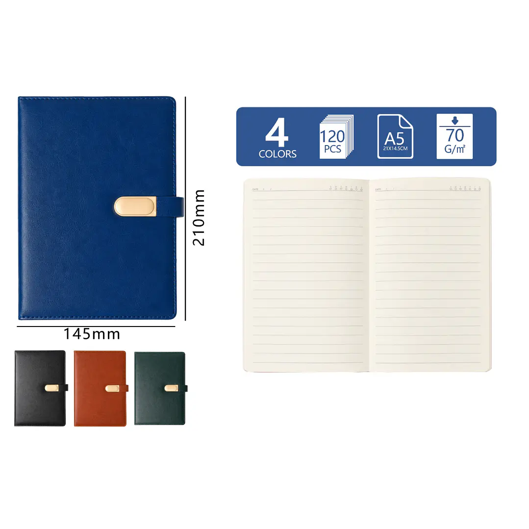 Libreta Con Cierre Magnético 120Hojas A5 1