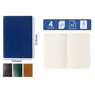 Libreta Tapa Simil Cuero 120Hojas A5