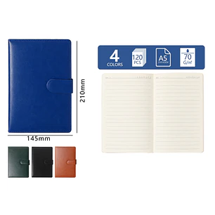 Libreta Tapa Simil Cuero 120Hojas A5