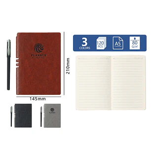 Libreta Con Boligrafo 120Hojas A6
