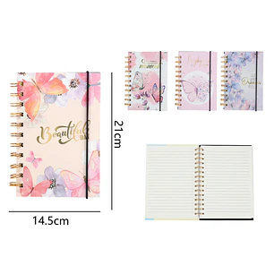 Cuaderno Con Espiral 80Hojas 21x14.5cm A5
