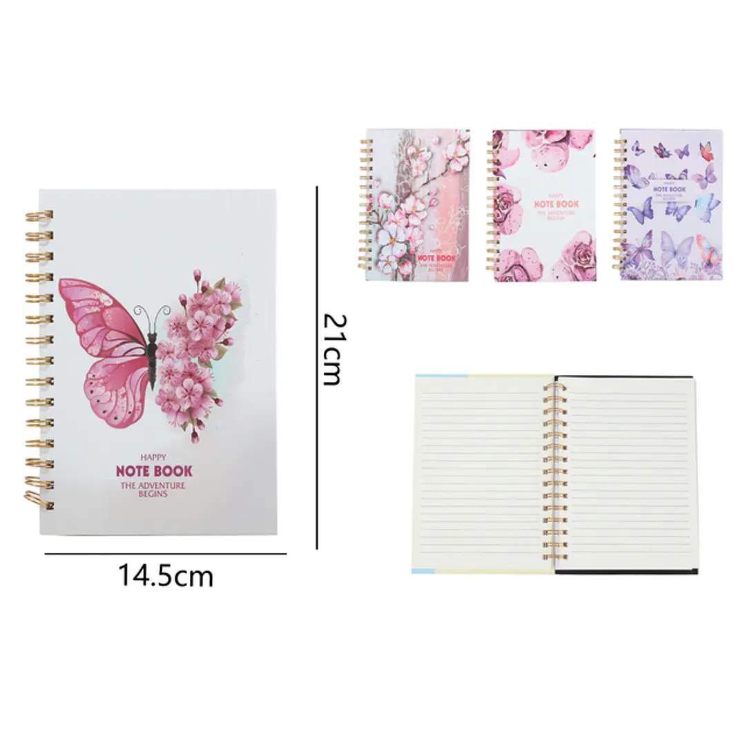 Cuaderno Con Espiral 80Hojas 21x14.5cm A5 1